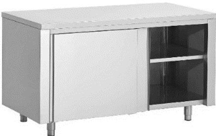 Met kast | Schuifdeur | Diverse maten | RVS