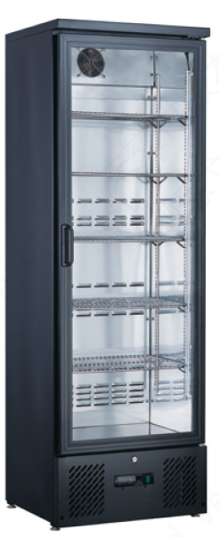 Glasdeur koeling zwart | 300 L | Froster
